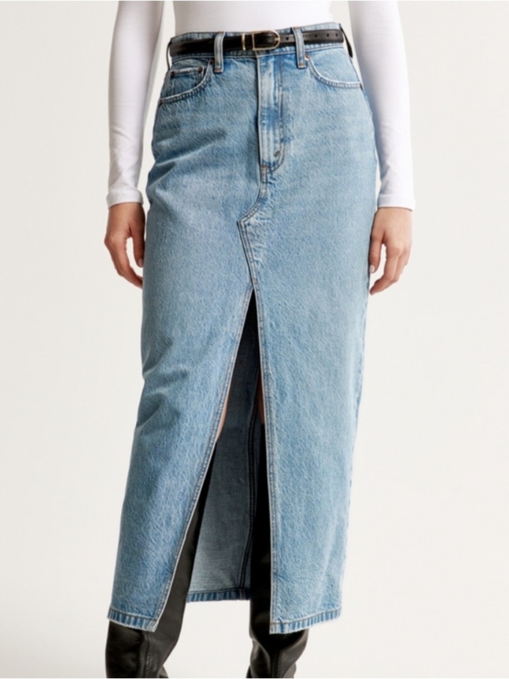 NWOT Abercrombie Denim Maxi Skirt Size 12 Size 31